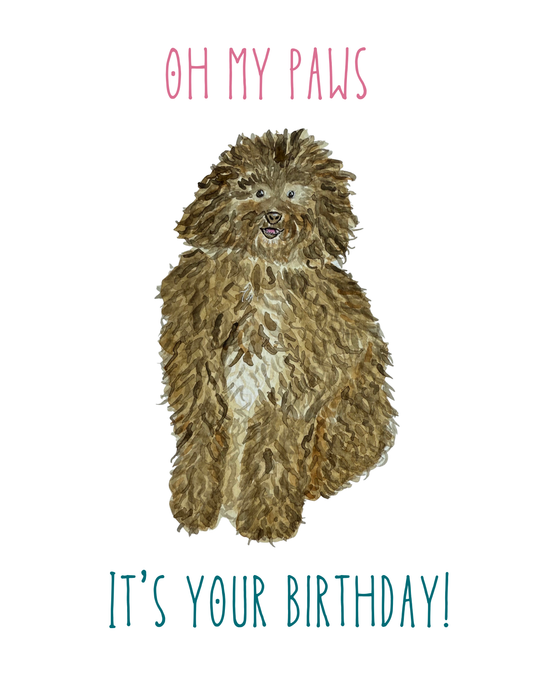 Birthday paws card
